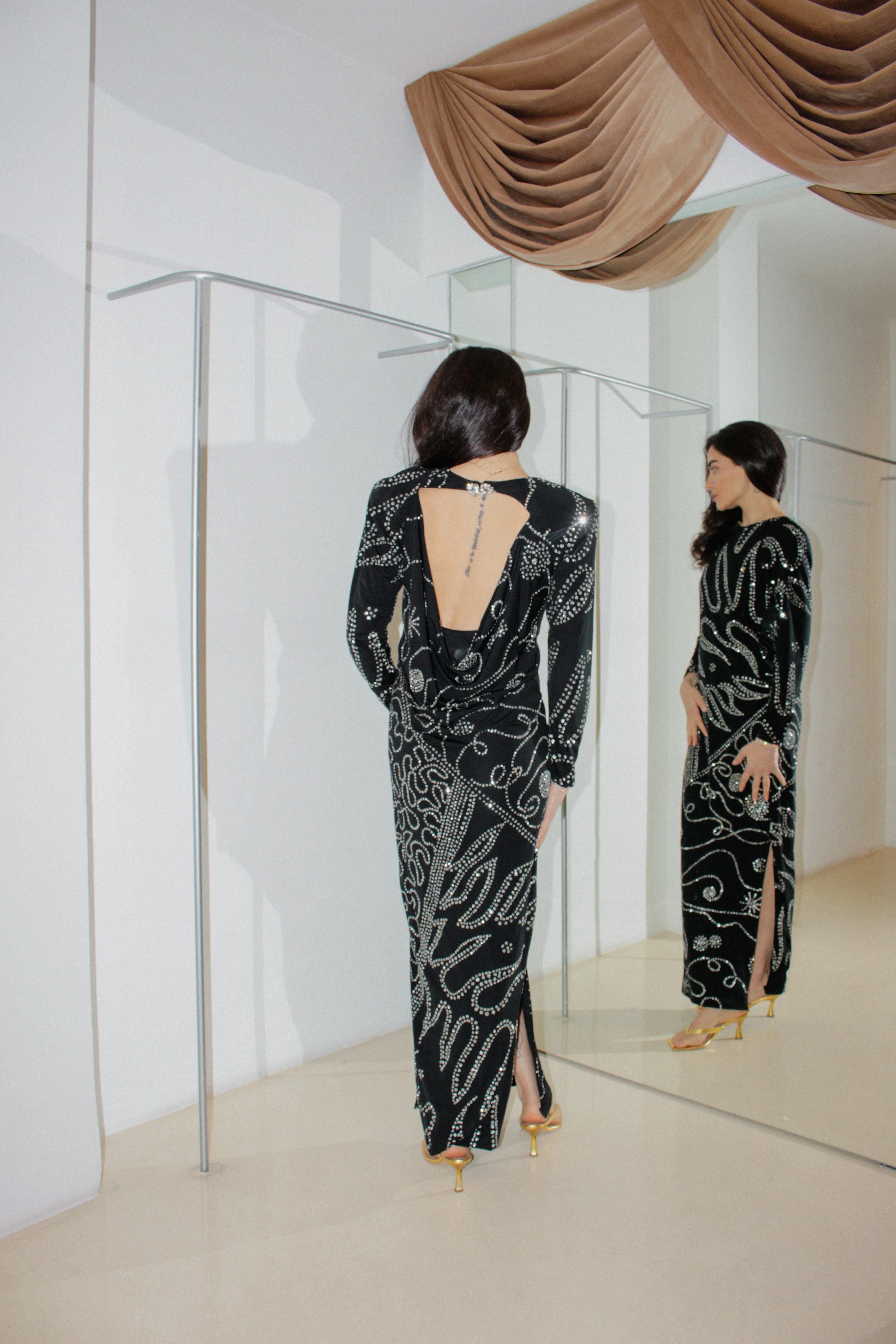 Vintage Sequined Dress - Image 3