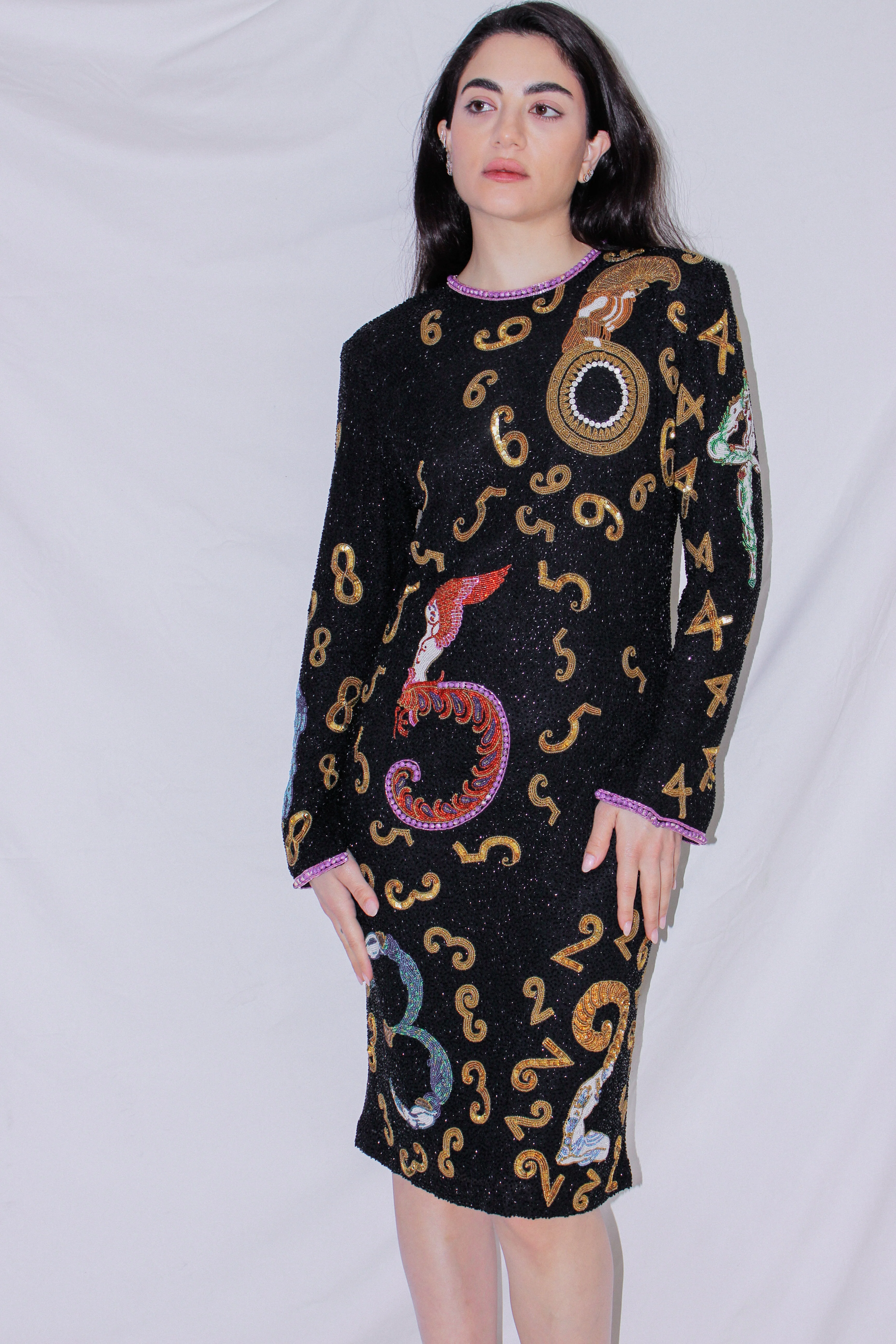 Vintage Beaded Dress - Image 2
