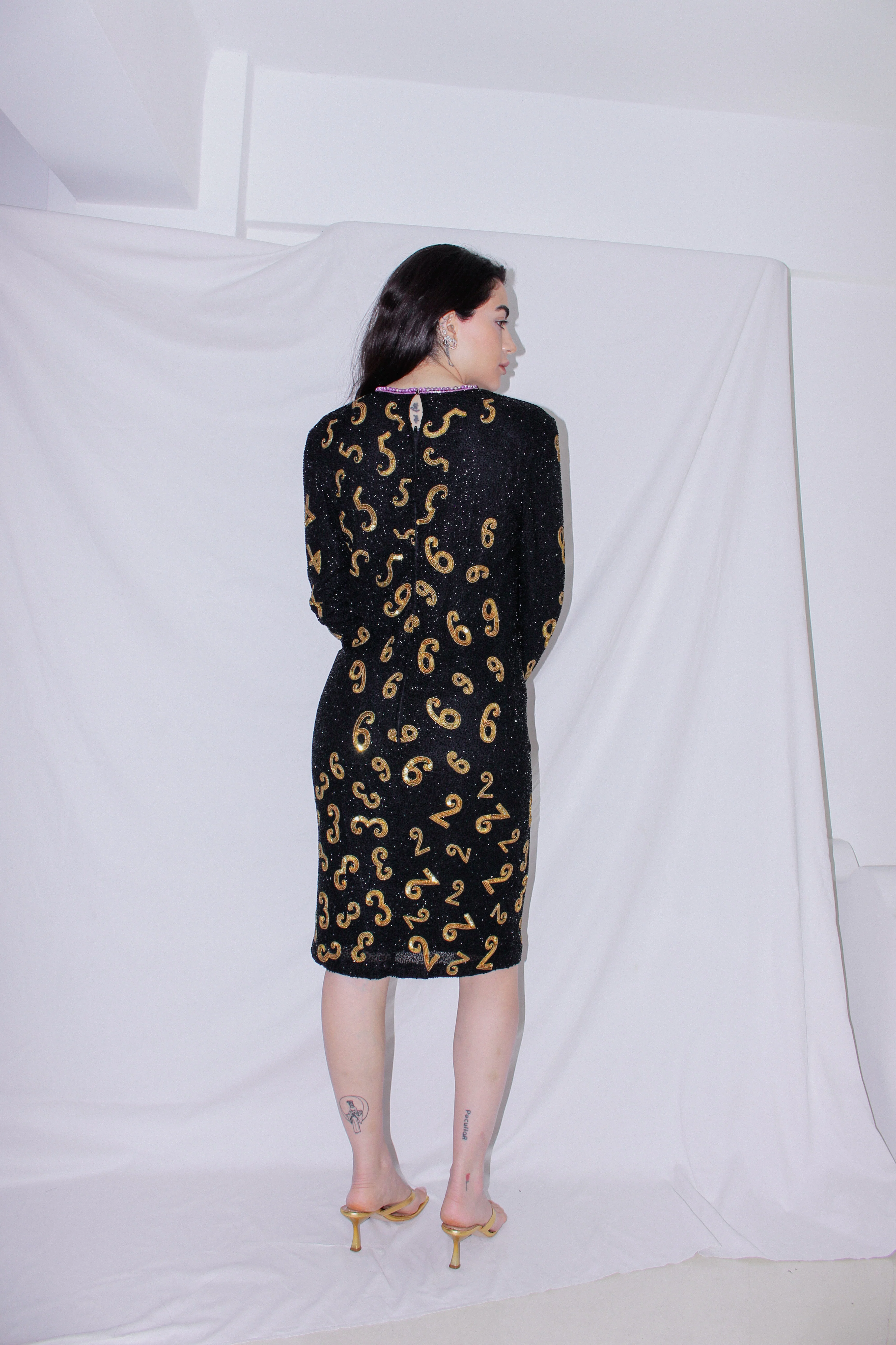 Vintage Beaded Dress - Image 4
