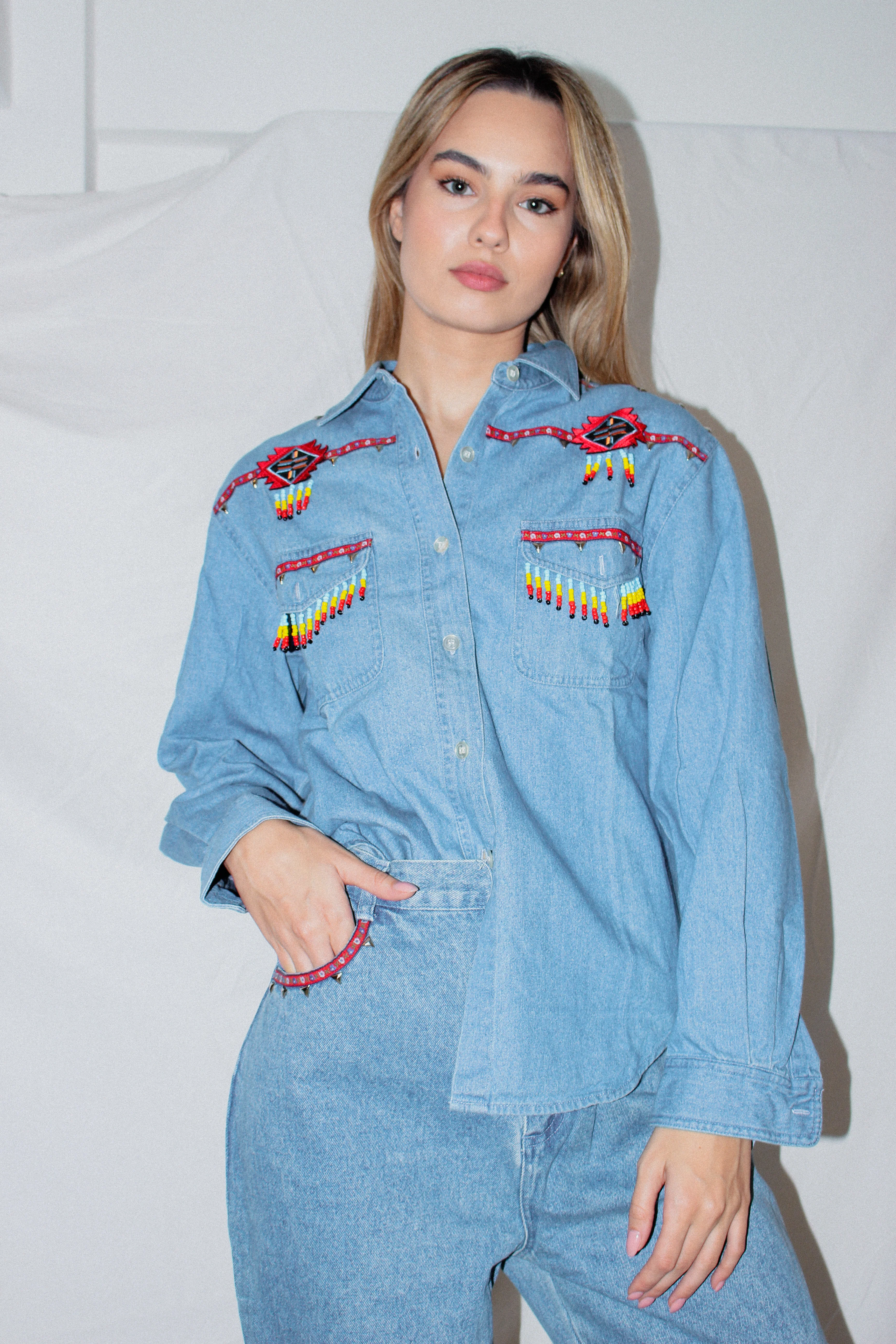 Vintage Denim Pants Set - Image 3