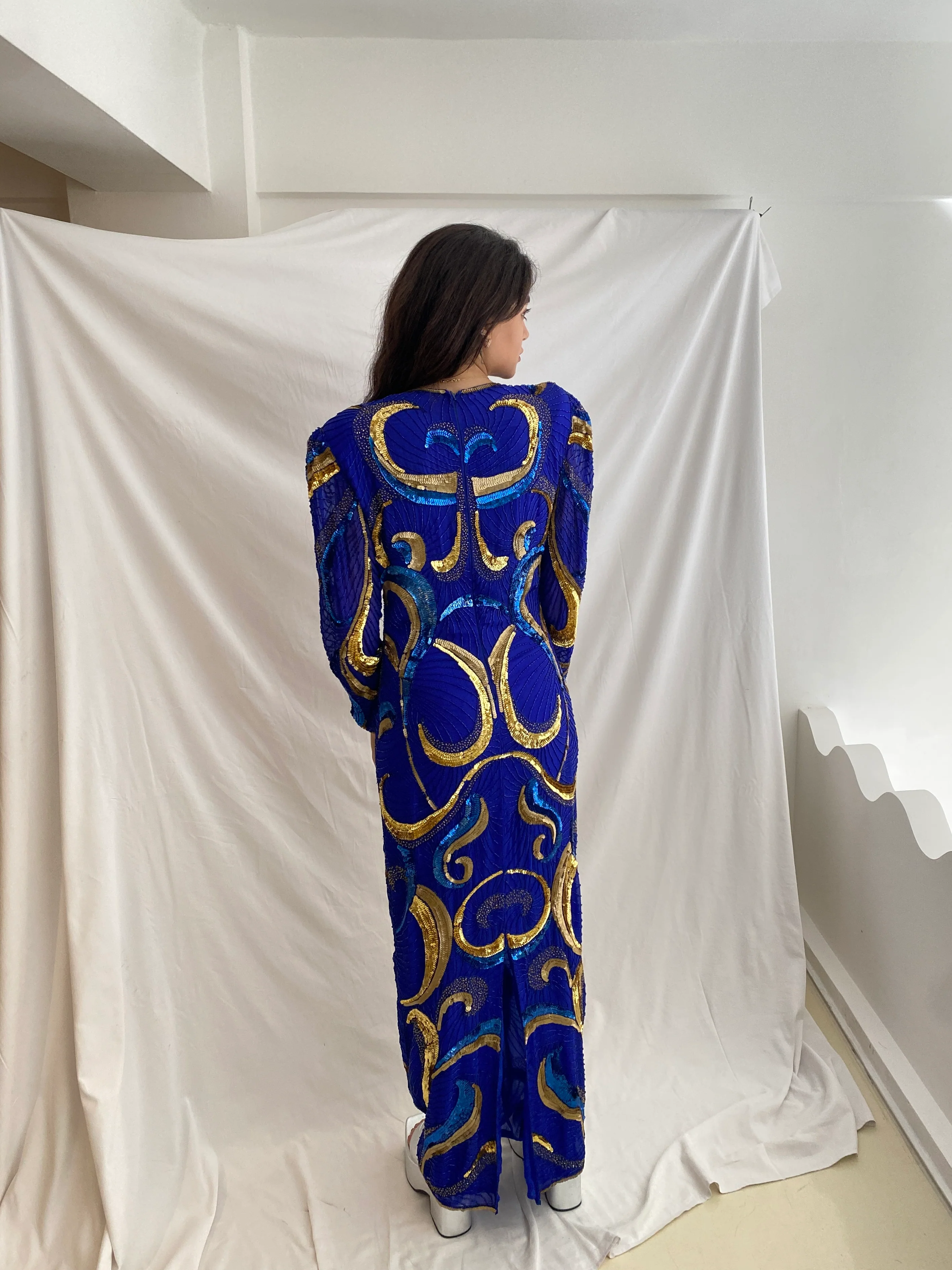 Vintage Beaded Dress - Image 3