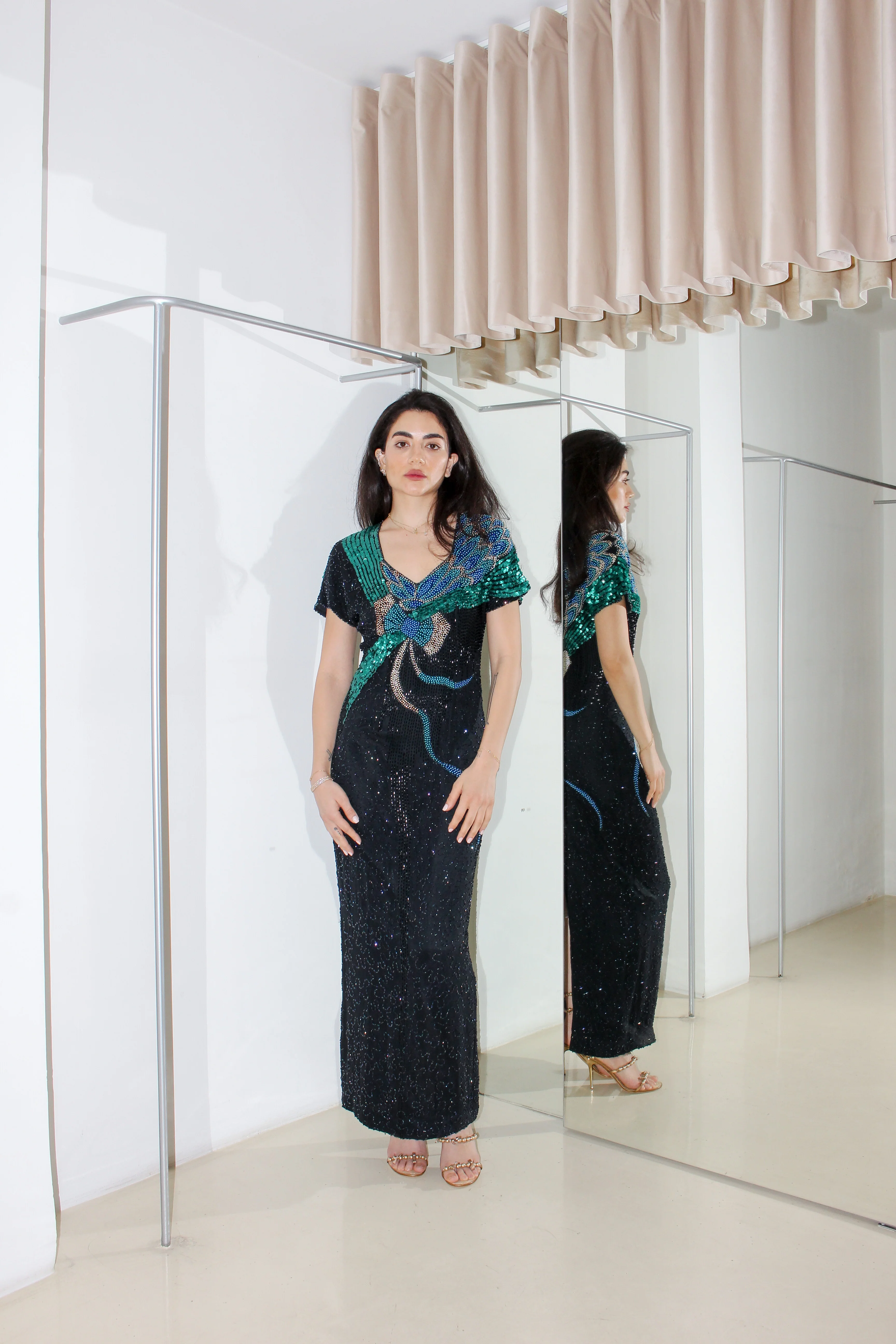 Vintage Sequined Dress - Image 2
