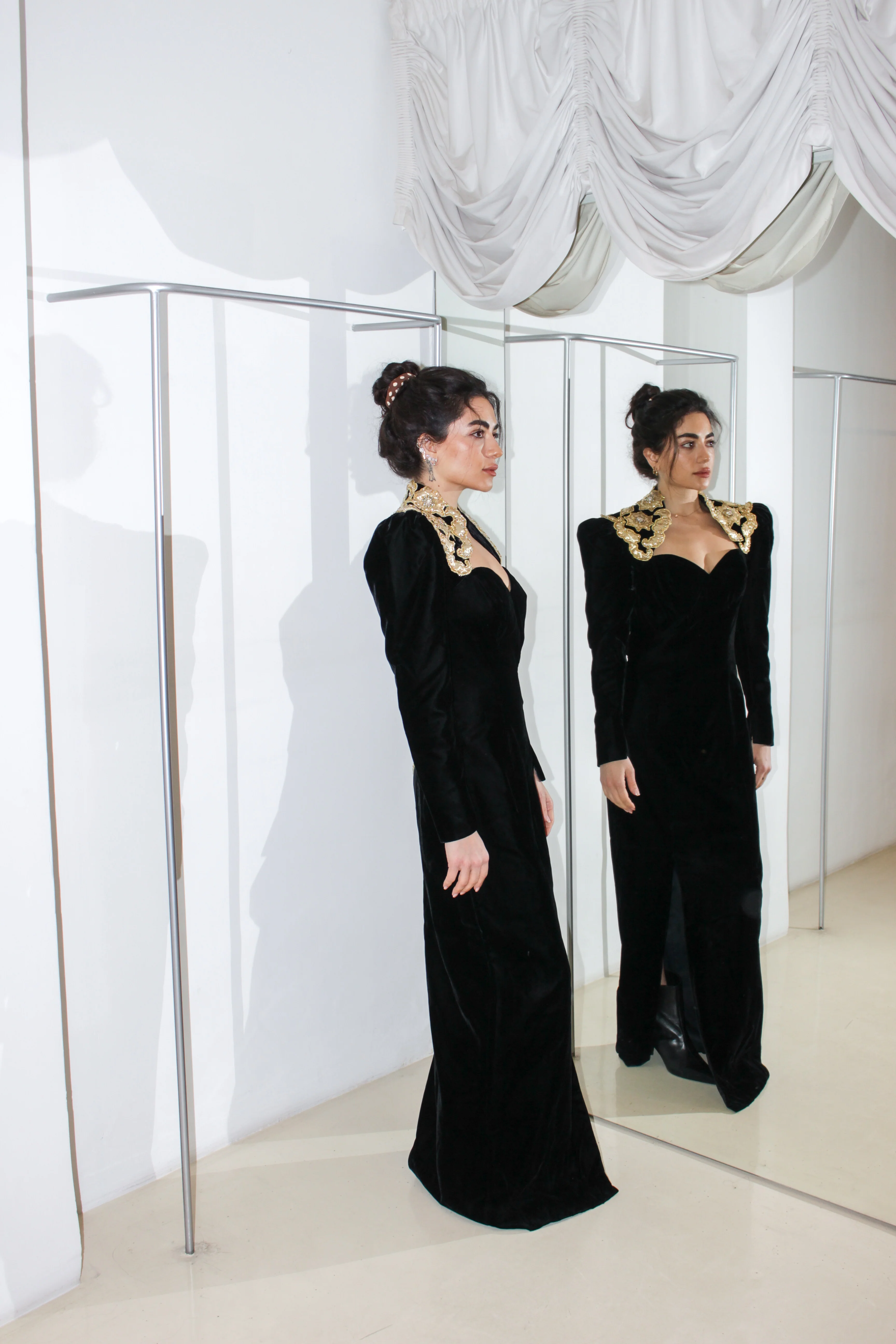Vintage Velvet Dress - Image 2