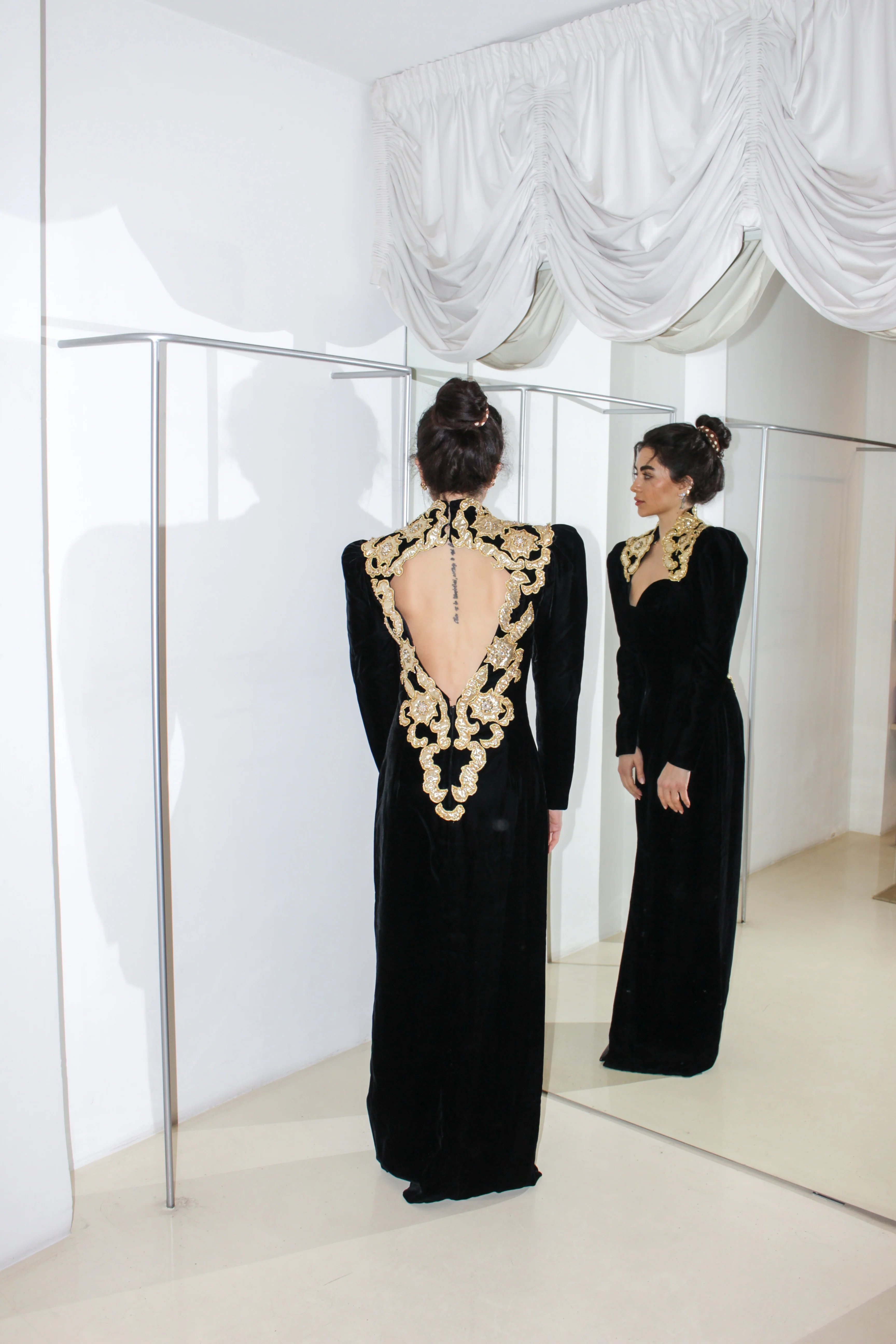 Vintage Velvet Dress - Image 3