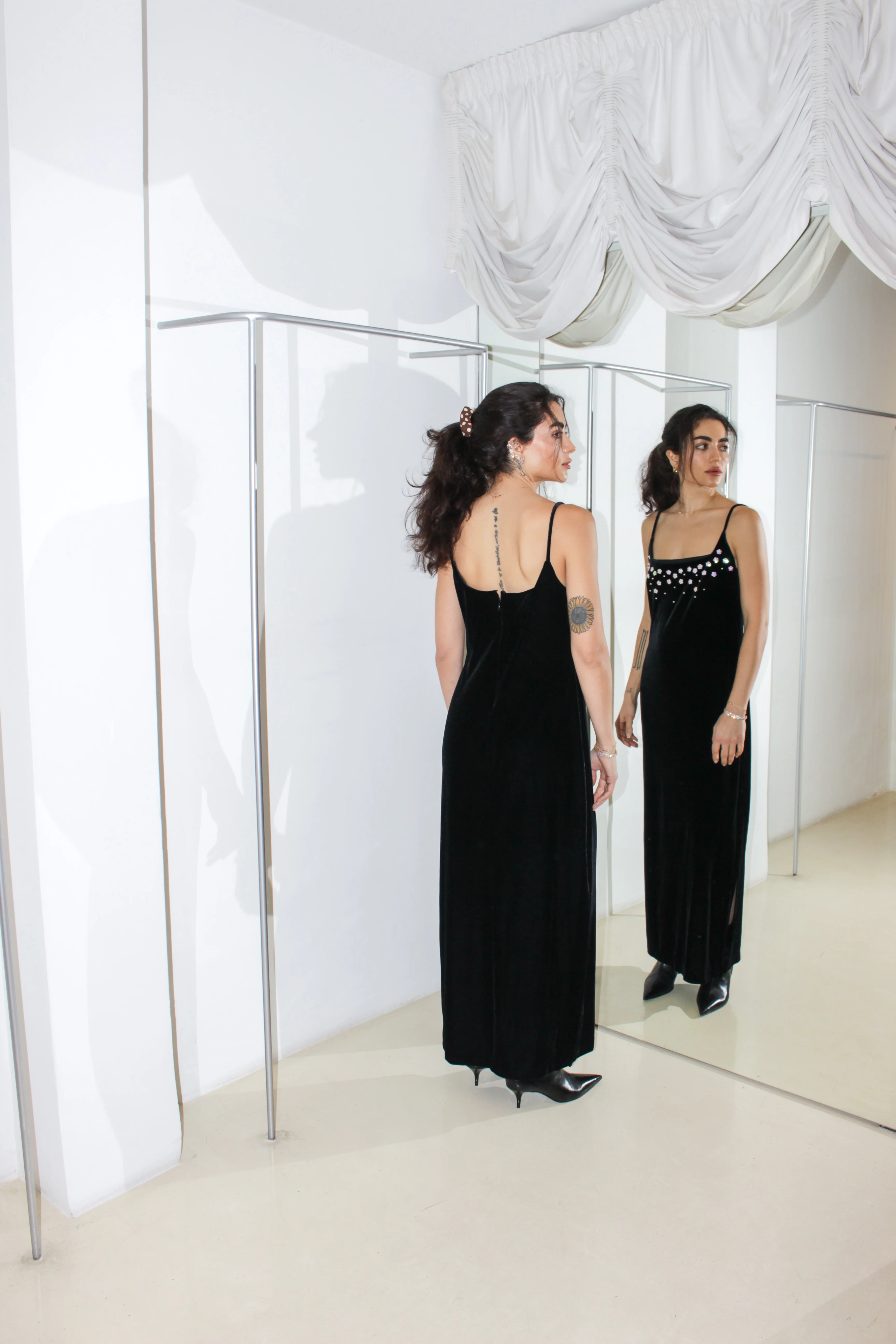 Vintage Velvet Dress - Image 3