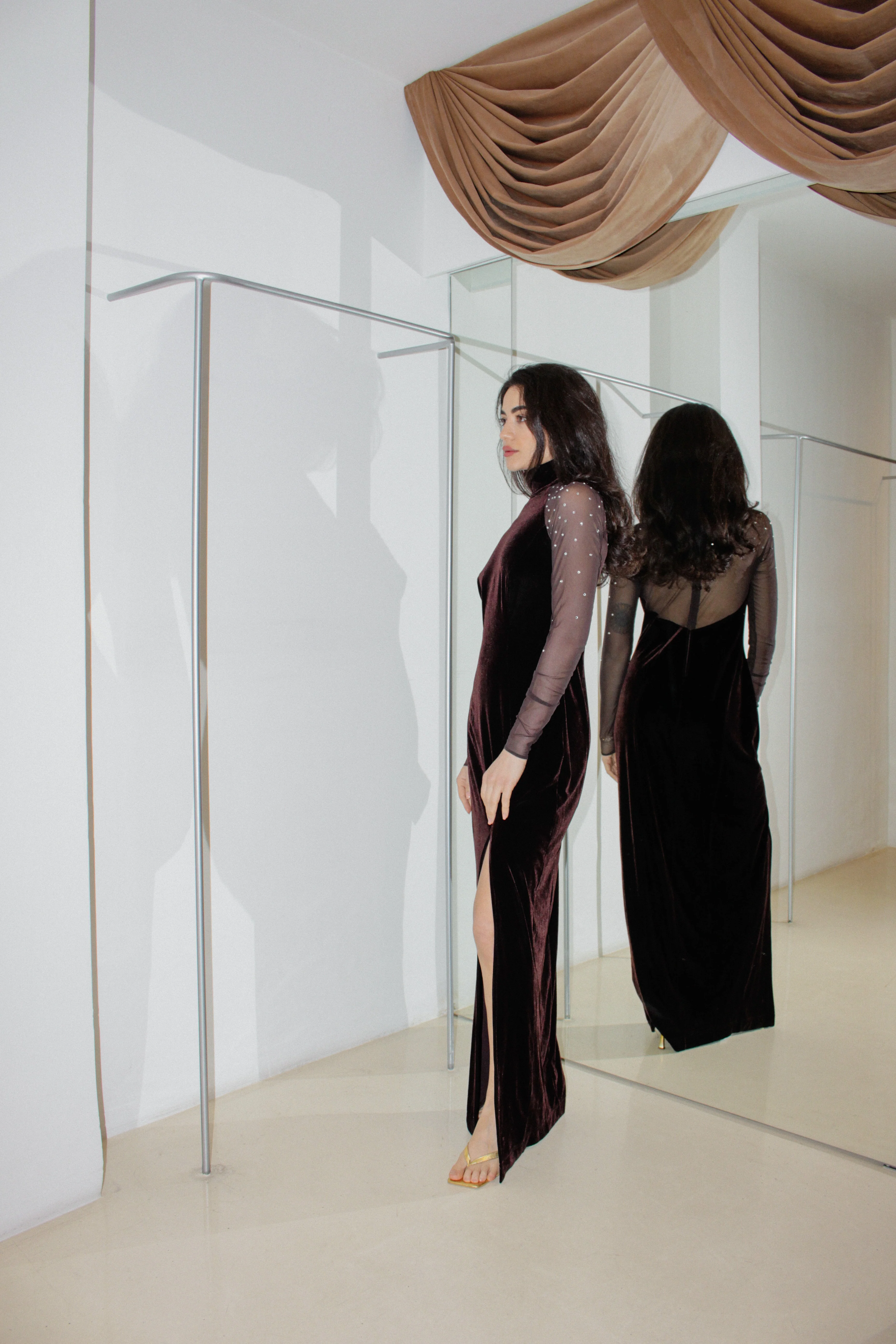 Vintage Velvet Dress - Image 2