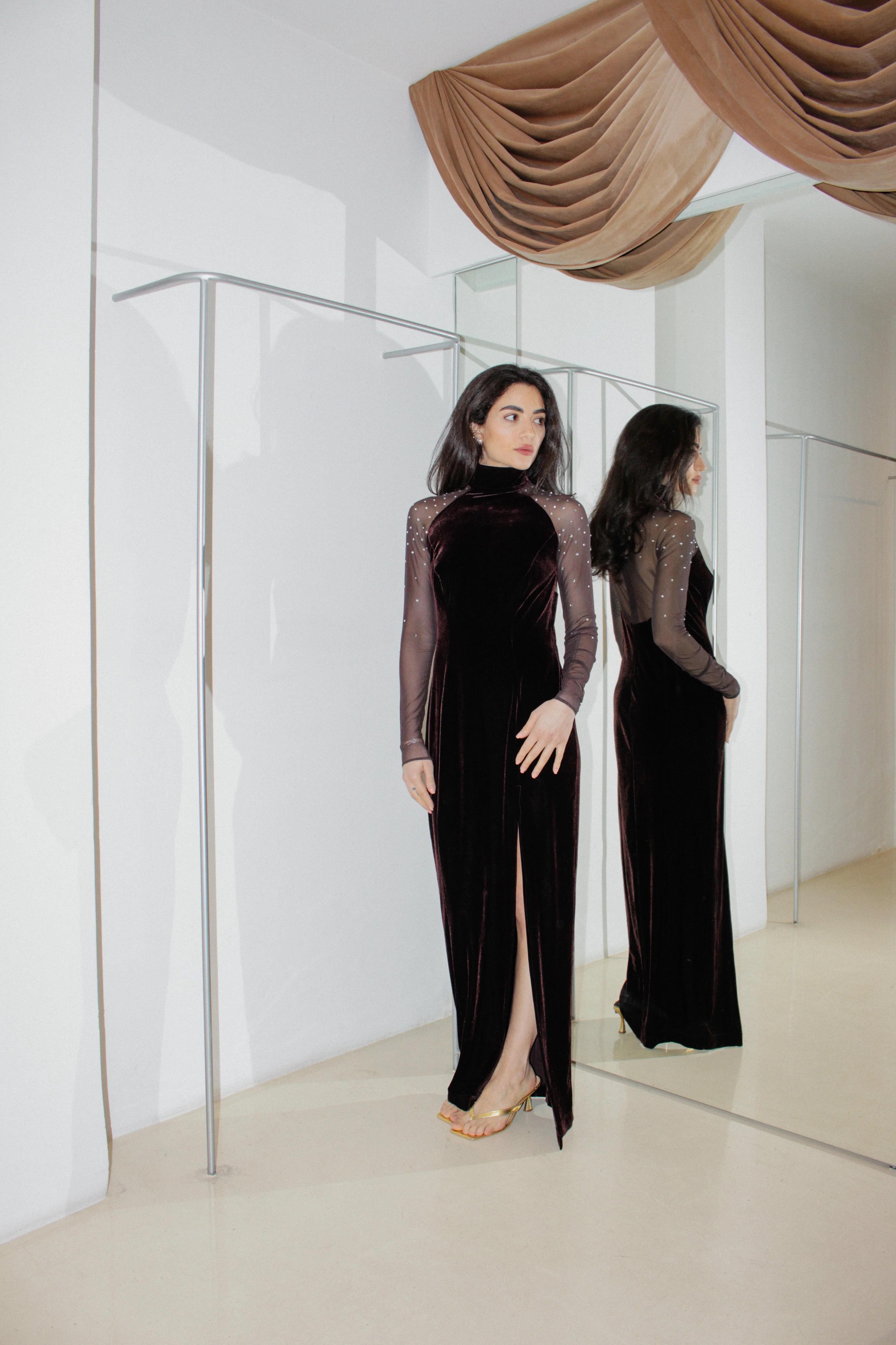 Vintage Velvet Dress - Image 3