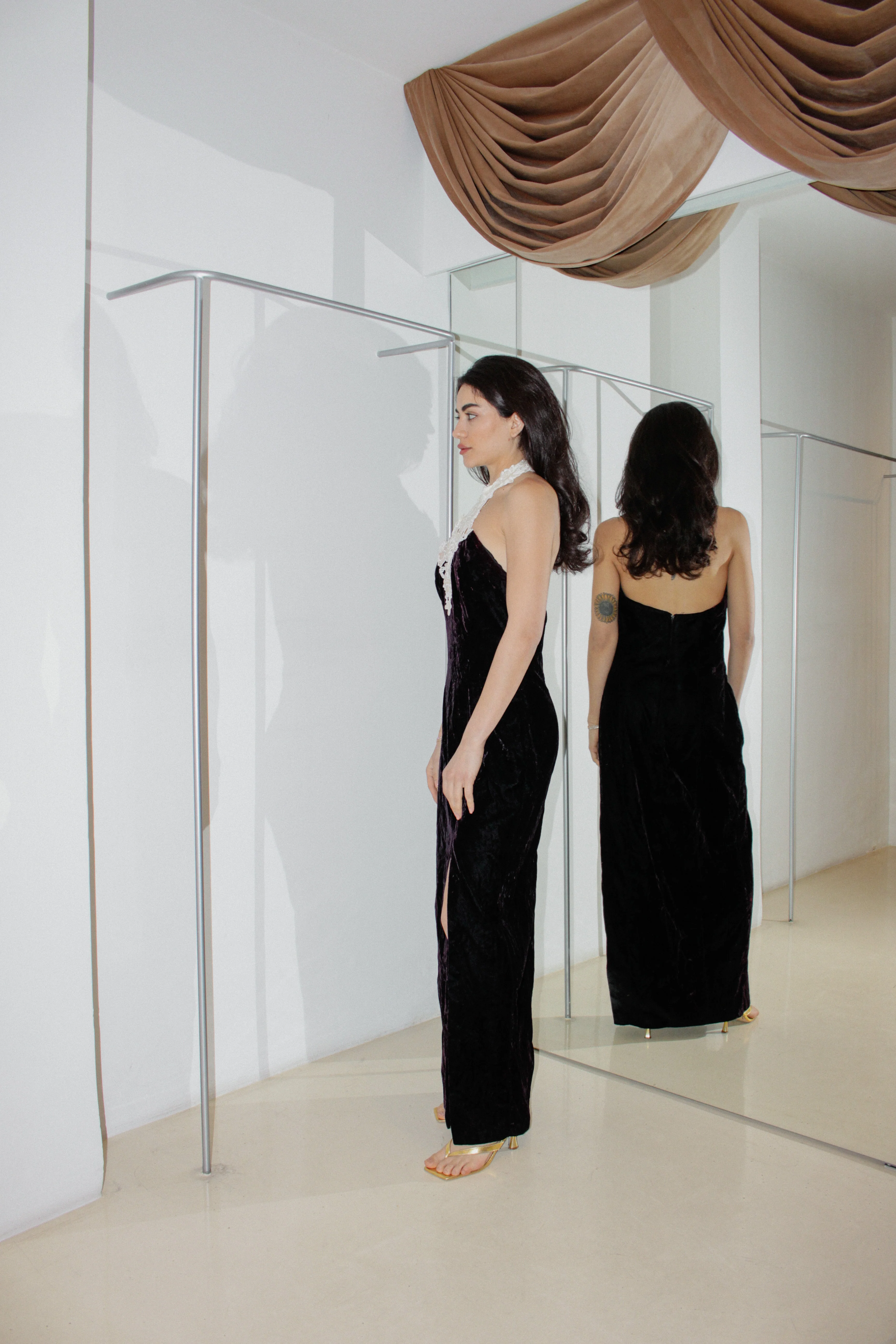 Vintage Velvet Dress - Image 3