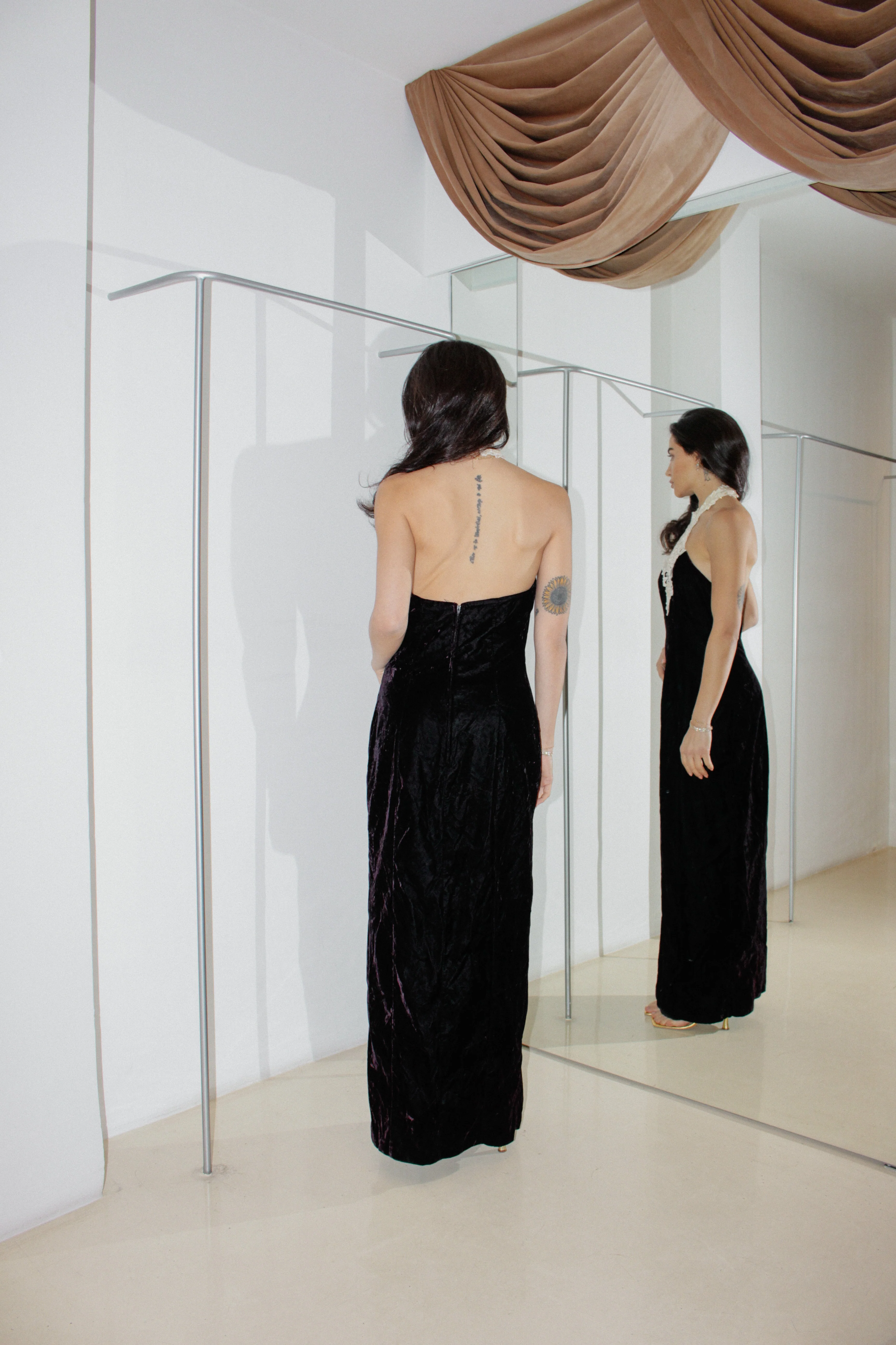 Vintage Velvet Dress - Image 4