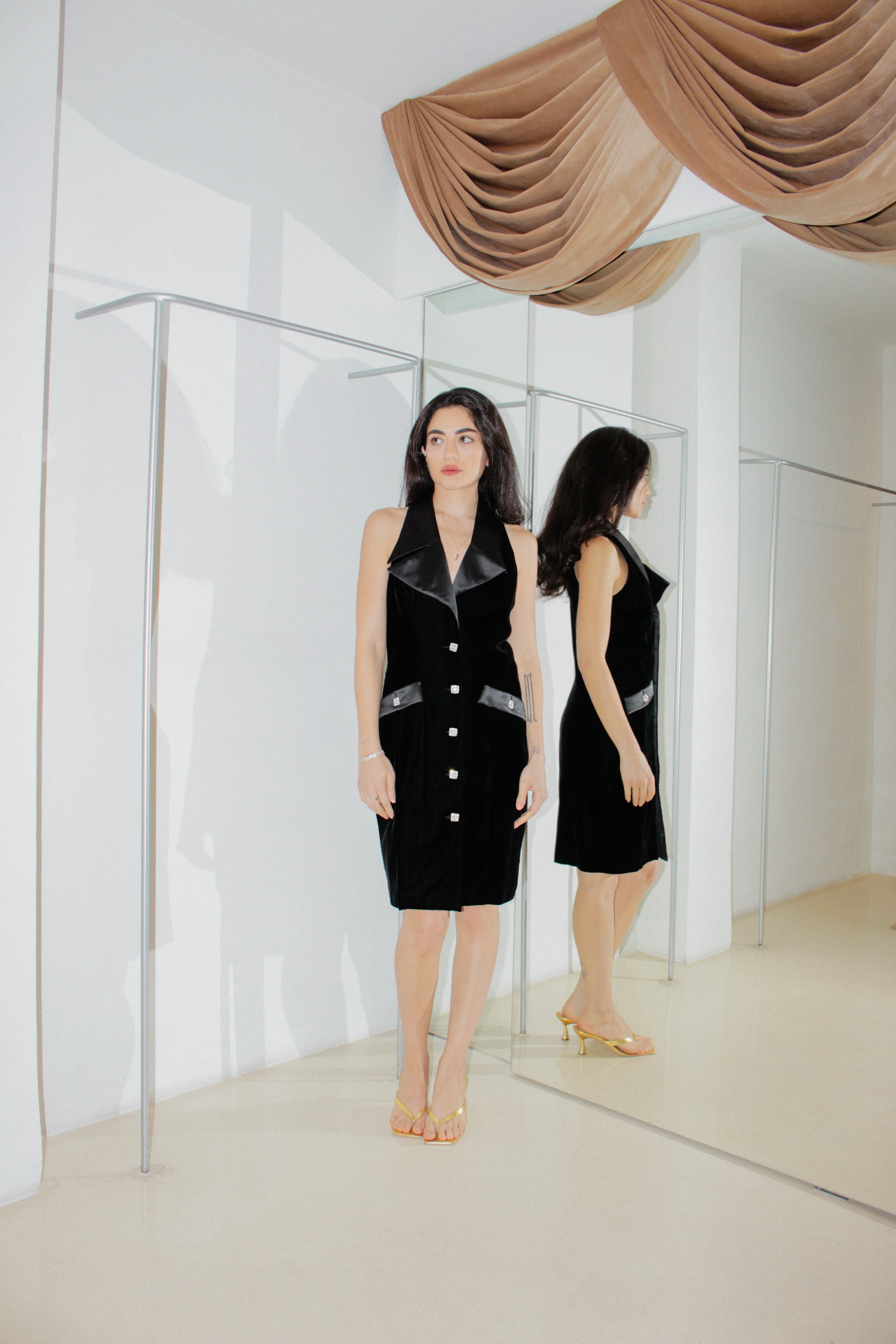Vintage Velvet Dress - Image 2