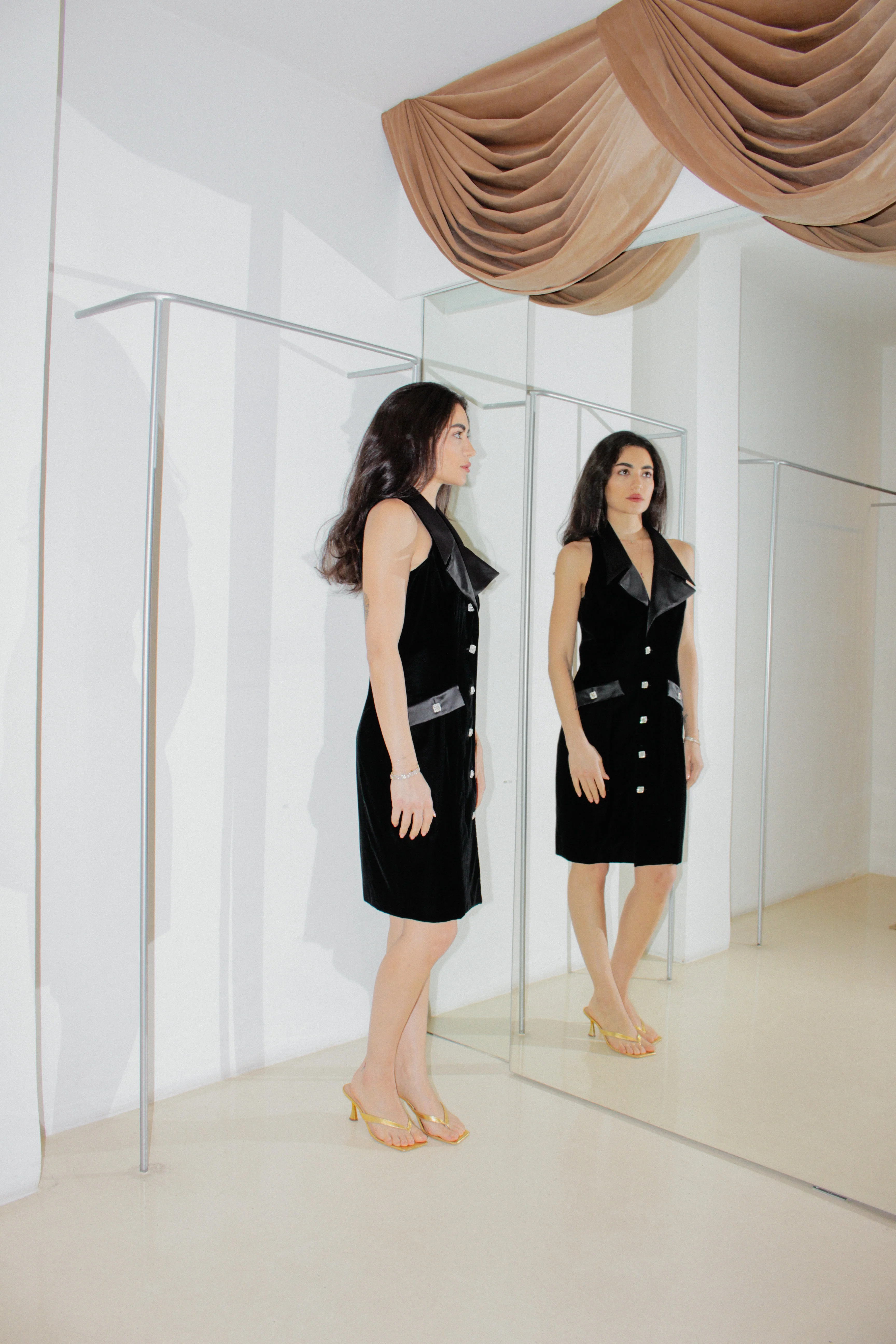 Vintage Velvet Dress - Image 3