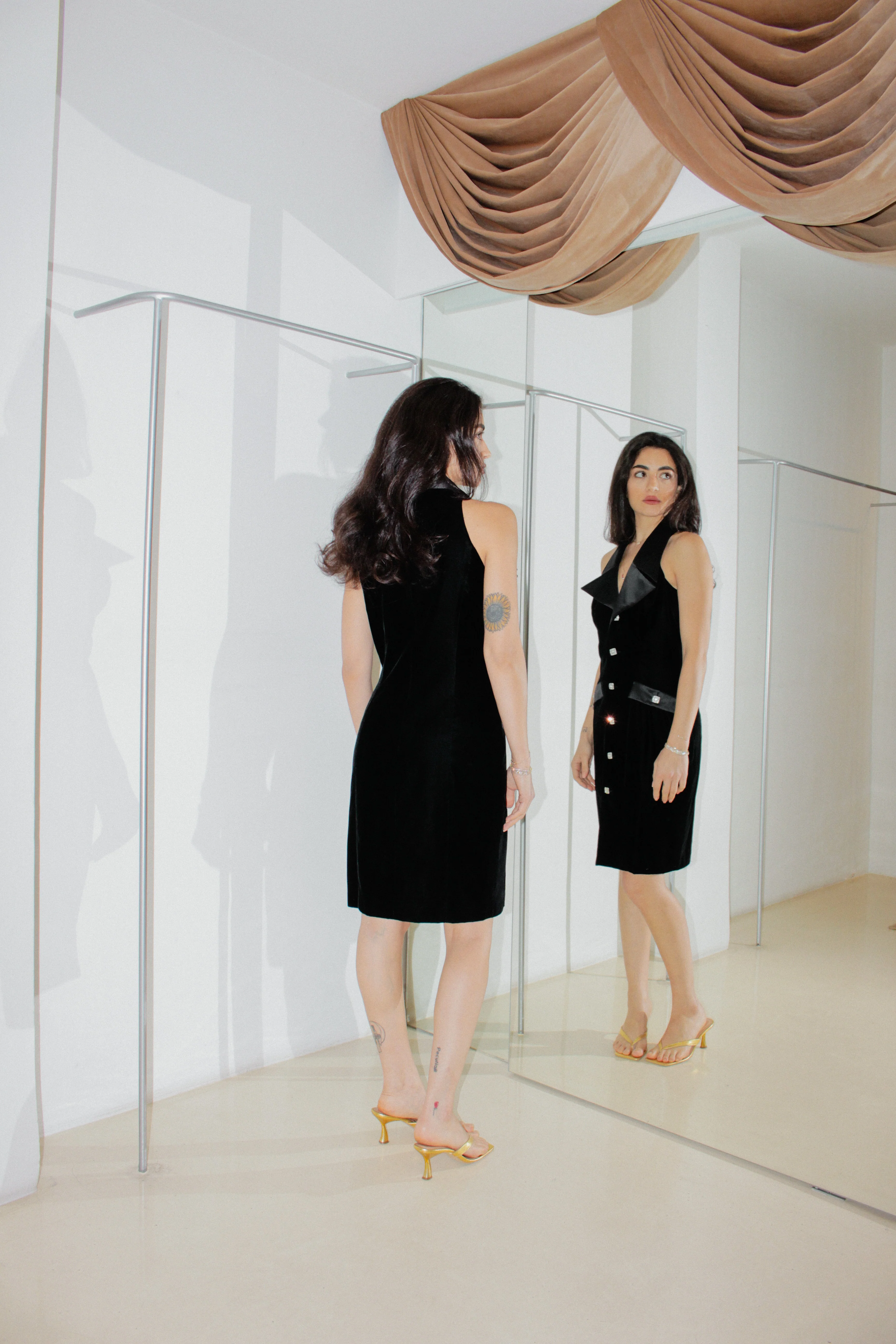 Vintage Velvet Dress - Image 4