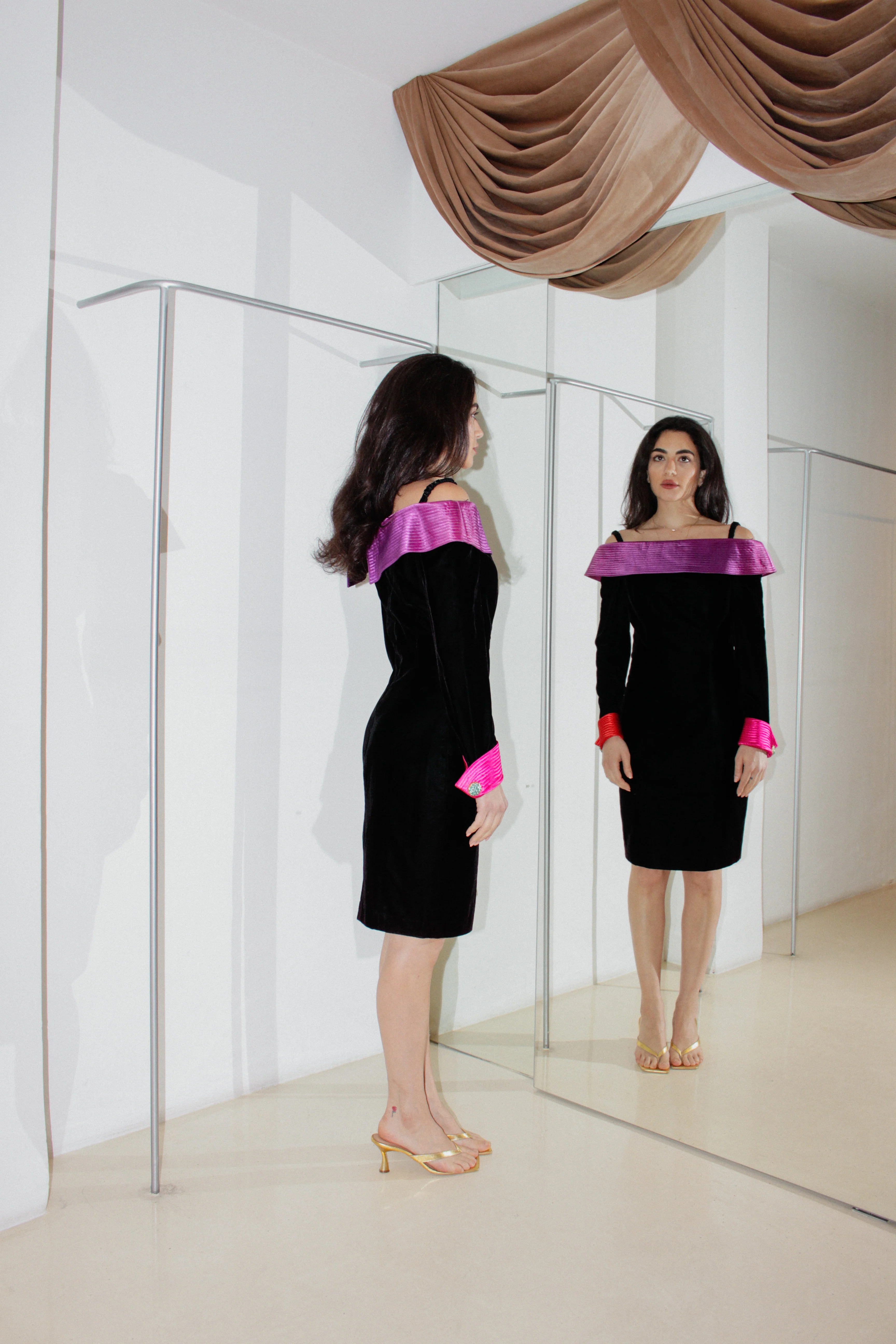 Vintage Velvet Dress - Image 3