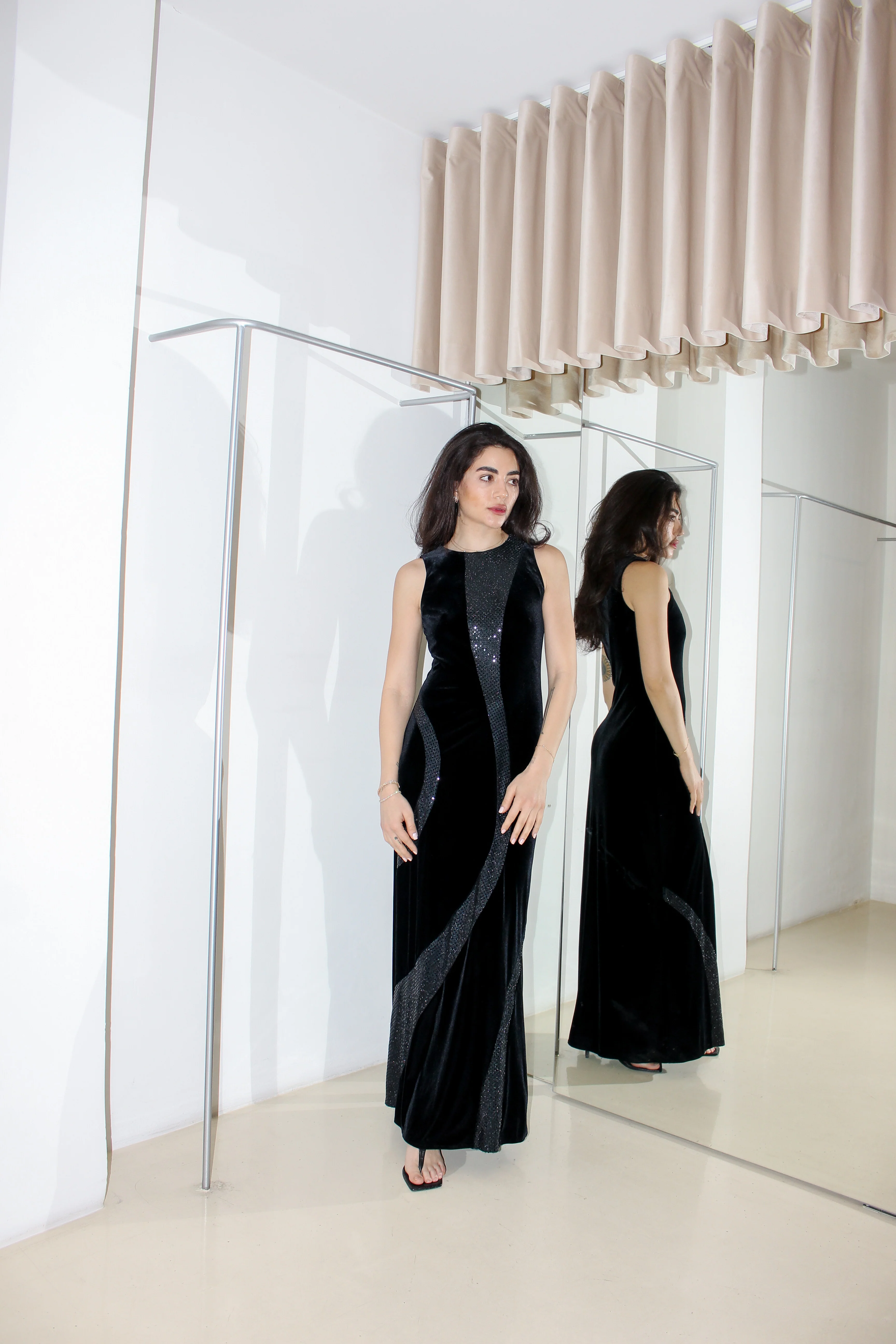 Vintage Velvet Dress - Image 2